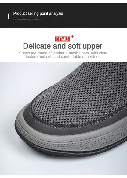 Men's mesh shoes 2026 summer new solid color versatile single shoe breathable soft sole lightweight casual shoes