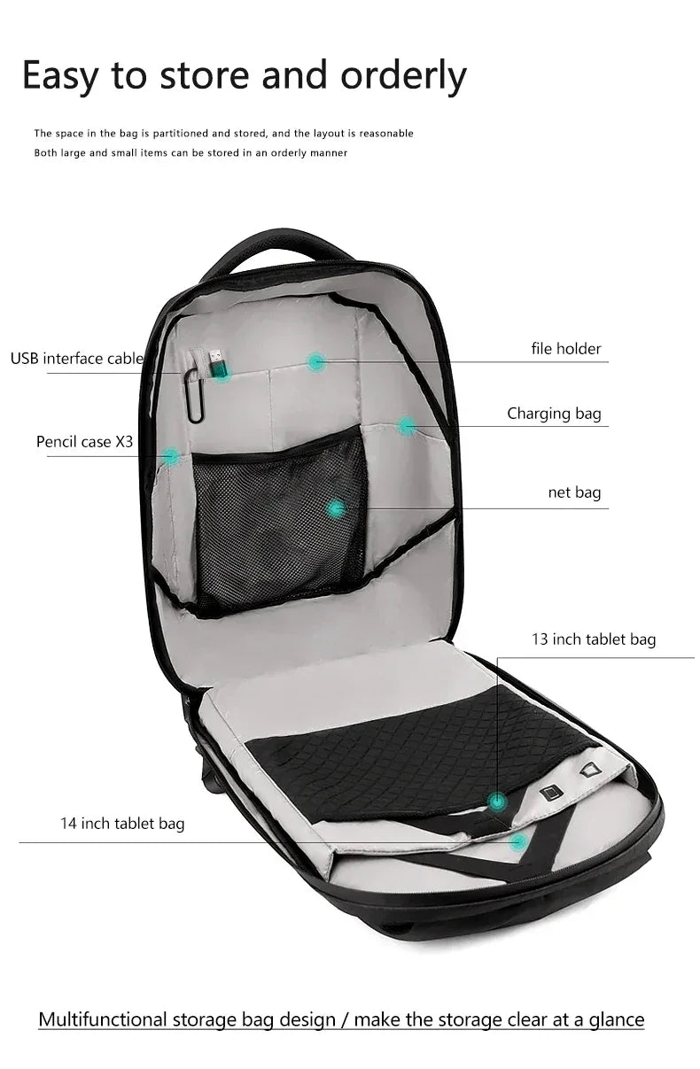 Led Backpack with Programmable Full Color Screen, Motorcycle Backpack, Waterproof Shoulder Travel Backpack, Christmas Gift Bag