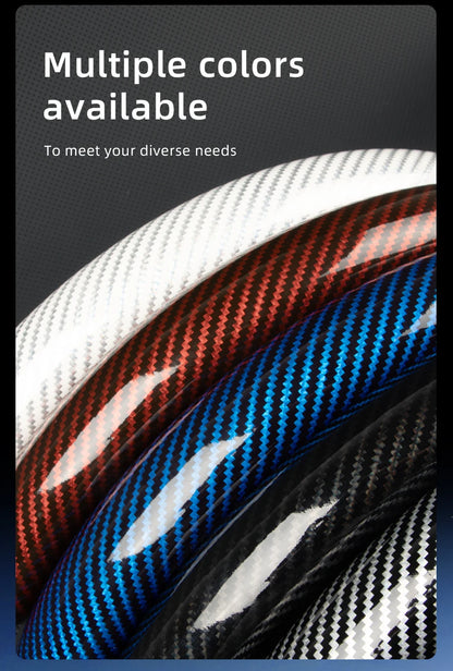 Suitable for Seat Carbon Fiber Texture Steering Wheel Cover with Segmented Quick-Release Design, Durable, for Models Such as Ibiza, Arona, Leon, Leon Sportstourer, Ateca, Etc., in Black, Blue, Red, Silver, and White by PDG ibma