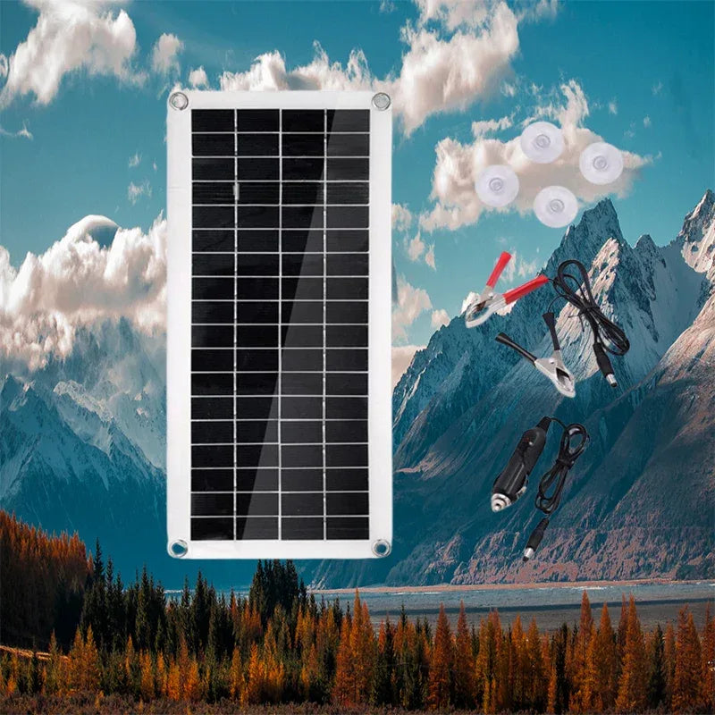 40W Solar Panel 12V/18V Solar Cell 10A-100A Controller Solar Plate Kit For Phone RV Car Caravan Home Camping Outdoor Battery