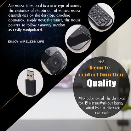 W1 Air Mouse Wireless Keyboard Remote Control 2.4G IR Learning 6-Axis gyroscope Motion Sense for Smart TV Android TV Box PC