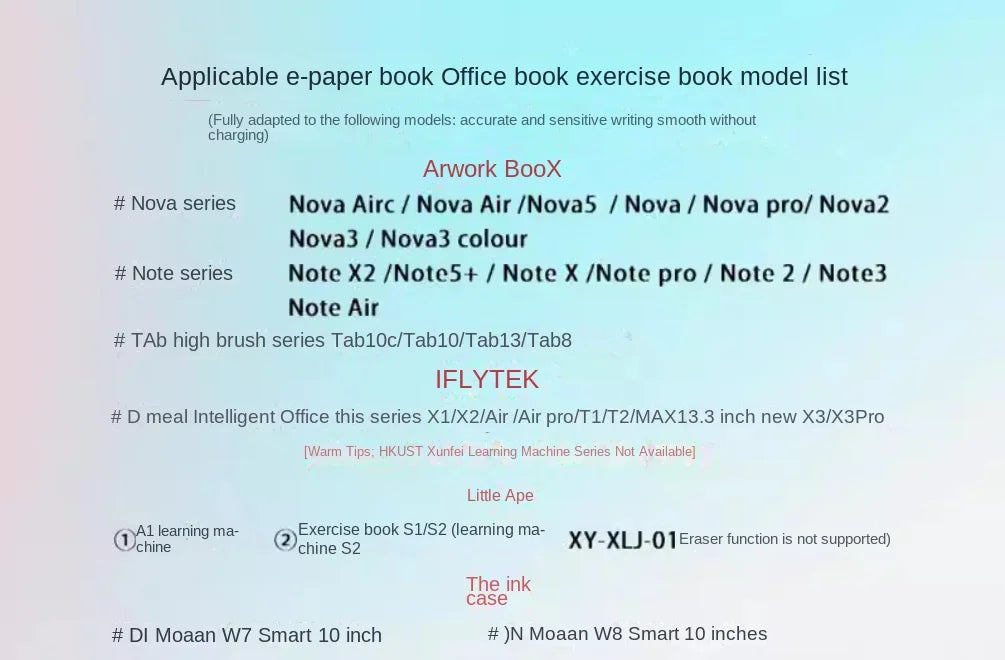 Stylus for Boox Nova Air 2 3 Max Lumi and Tablet Note Air 3 X2 Pro with 4096 Level Passive Electromagnetic Pen