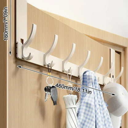 Door Behind Hook Storage Wall Hanging Clothes Hanger Coat Hook Punch-free Hanger Bedroom  Kitchen Organizer Quick Installation