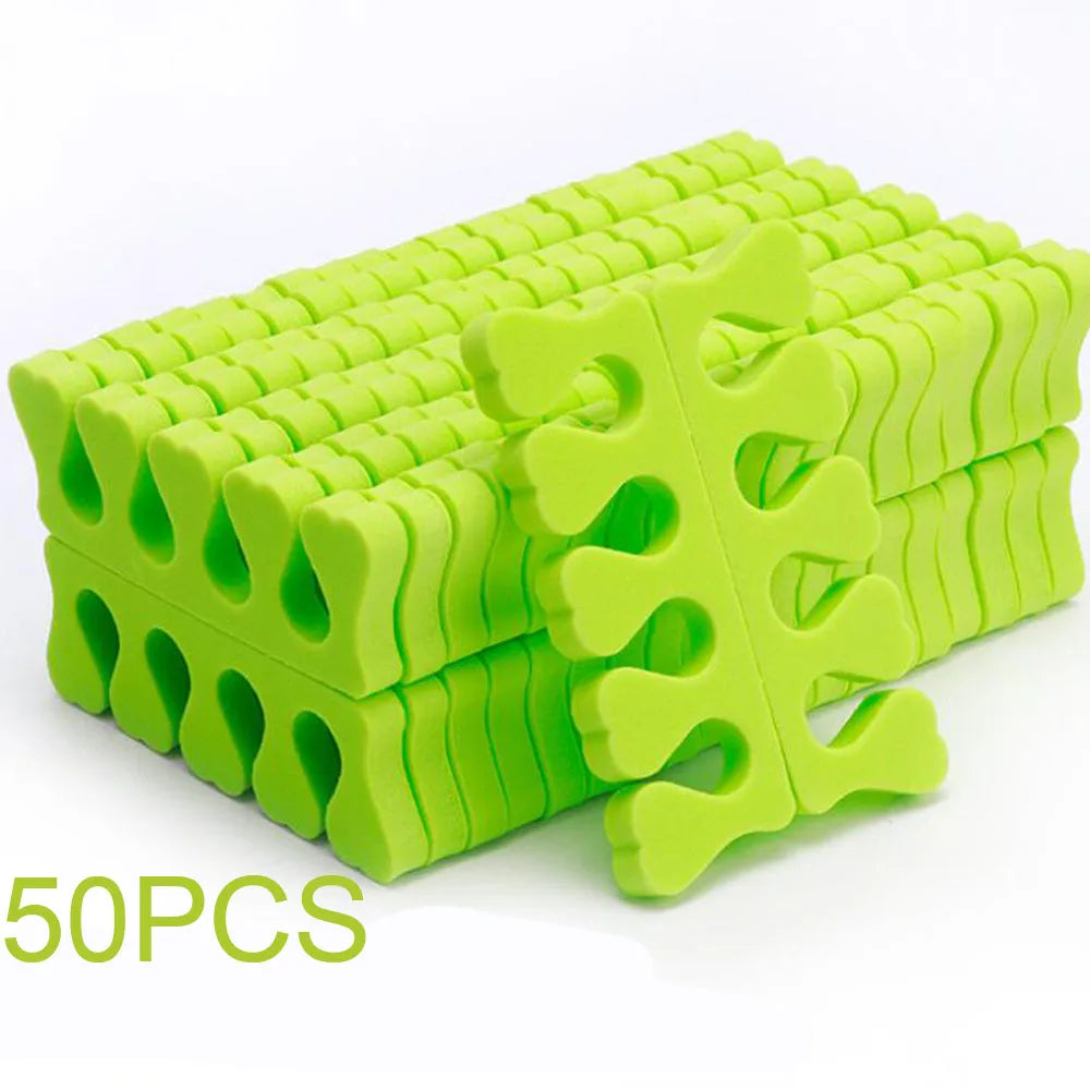 50 pairs Soft Toe Separators Fingers Foots Nail Art Tools Flexible Heart Design Nail Art Practice Manicure Pedicure Foot 2030
