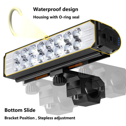 Bicycle Light Front 5200LM LED Light for Bicycle 8000mAh Mountain Cycle Headlight Lamp MTB Bike Light USB Flashlight Super Brigh