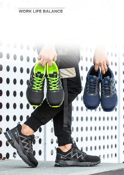Oulylan Puncture Proof Work Safety Boots Man Breathable Work Shoes Male Men's Fashion Safety Shoes  Steel Toe Sneakers
