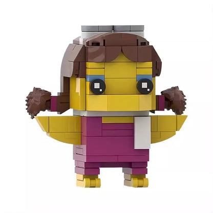 Bricklink Friends Fast Food Restaurant Anime Figures Bricks Head Ronald Milkshake Grimaced Building Blocks Toys Christmas Gift