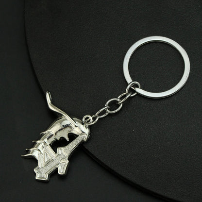 Anime Bleach Ulquiorra Cifer Mask Keychain Fashion Kurosaki Ichigo Broken Masks Pendant Metal Choker Necklace Fans Cosplay Gifts