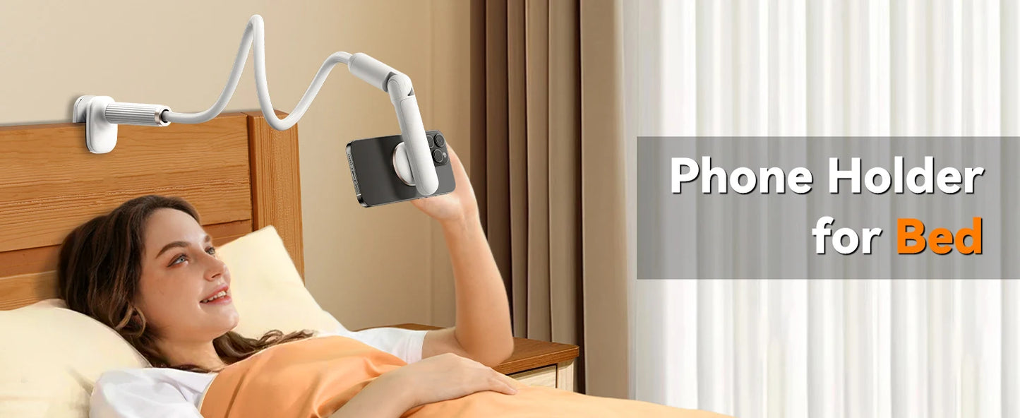 Oatsbasf Gooseneck Tablet Stand Holder Phone Stand Holder with Adjustable Flexible Long Arm for Bed Lazy Bracket 4.7-13" Device