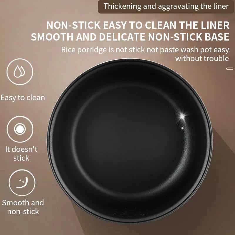 Peskoe Mini Rice Cooker Non-Stick Surface Old-Fashioned 1-2-3 Person Multi-Function Household Cooking Appliance 2L 3L 4L 5L