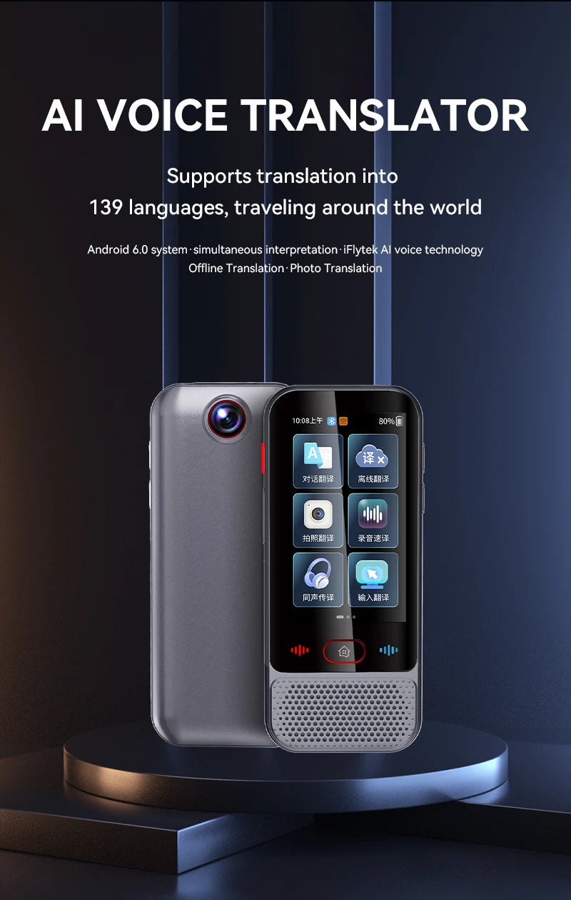 2026 New M30 Smart Voice Translator 139 Online Languages 14 Offline WIFI Photo Recording Dictionary Translation Business Travel