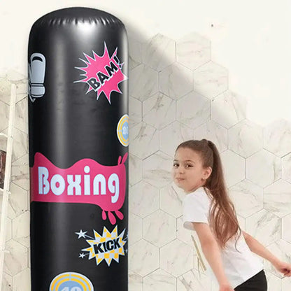 1.2/1.6M Children's Inflatable Punching Bag Gym Fitness Boxing Training Sandbag Stress Relief Toys For Adults Thickened Tumbler