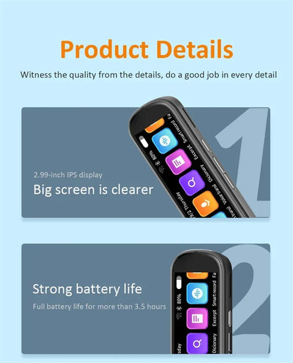 X10 Point Reading Translation Pen 3.76 Inches 142 Language Electronic Voice Scanning Pen Mutual Translation Dictionary Pen