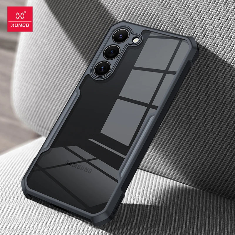 Xundd For Samsung Galaxy S24 S25 S26 Ultra Case For S25 S23 Plus S21 Ultra FE Airbag Shockproof Shell PC&TPU Back Clear Cover