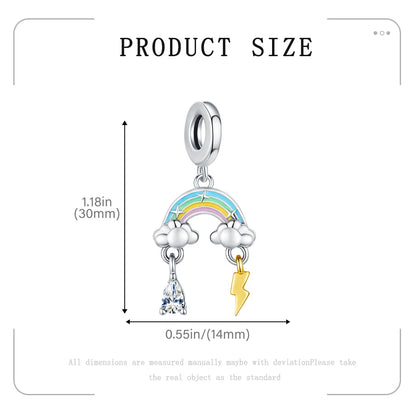 Elegant Mother's Day gifts For mom Ballet Pendant Fit Original Bracelet Diy Jewelry Fine Perfect Heart Rainbow Charm Daily Wear