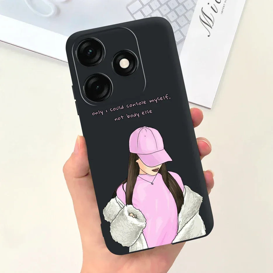 For Tecno Spark 20 Case Spark 20C BG7n Prety Girls Butterfly Painted Phone Case For Tecno Spark 20 Pro Spark20 C Soft TPU Fundas