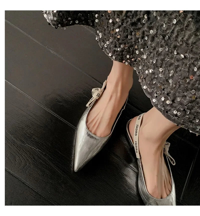 2025 New Fashionable Pointed-toe Buckle Solid Color High-heeled Sandals for Women in Spring and summer  Luxury Shoes