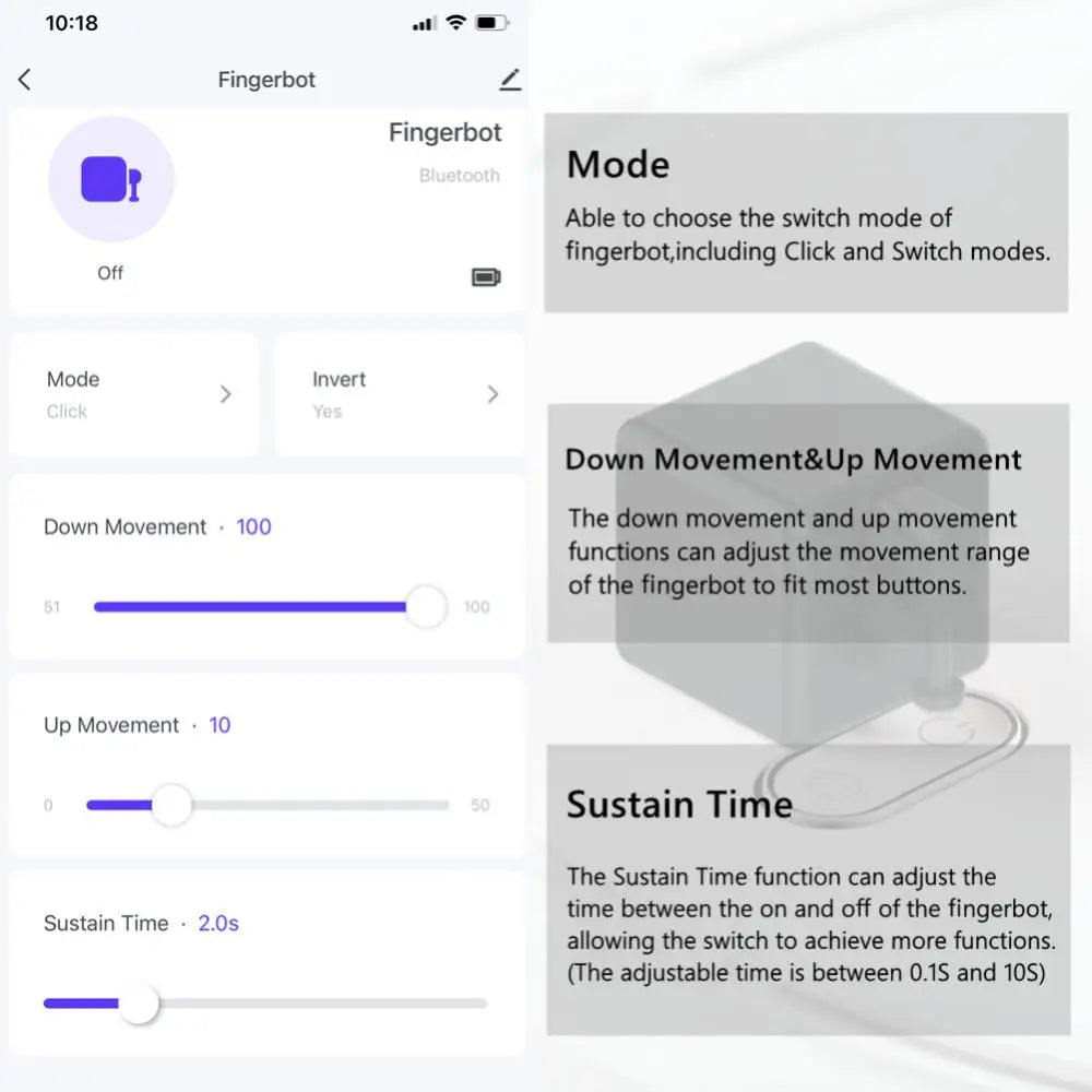 Tuya Zigbee Fingerbot Plus Smart Fingerbot Switch Button Pusher Smart Life Timer Voice Control Support Bluetooth Alexa Google