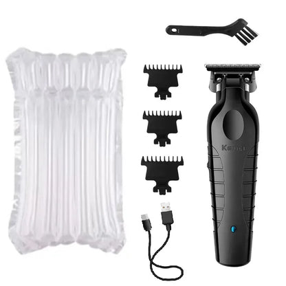 Kemei Men's Cordless Hair Clipper USB Rechargeable Zero Gap Trimmer Electric Hair Clipper Original Blade Accessories KM-2299