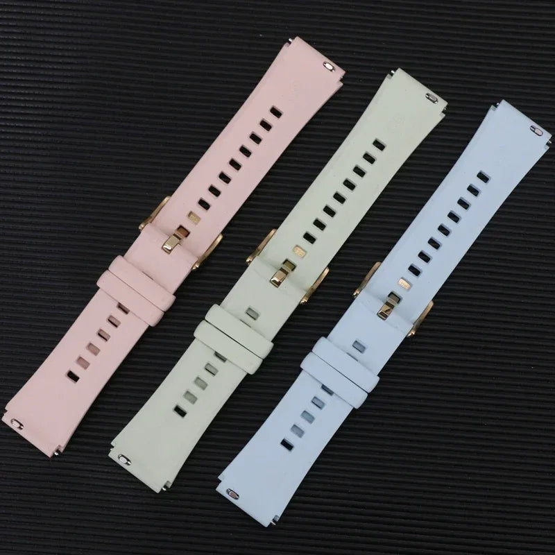 Original 18mm Watch Strap for Huawei GT6 GT5 41mm Leather Strap GT4 41mm FKM Sport Band for GT5pro 42mm Women Calf Leather Band