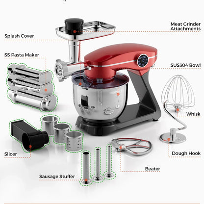 New Arrival High Quality 6.5L Stand Mixer Ultra-Silent Multifunction Home Type Dough Kneading Machine Mixing Bowl New Arrival