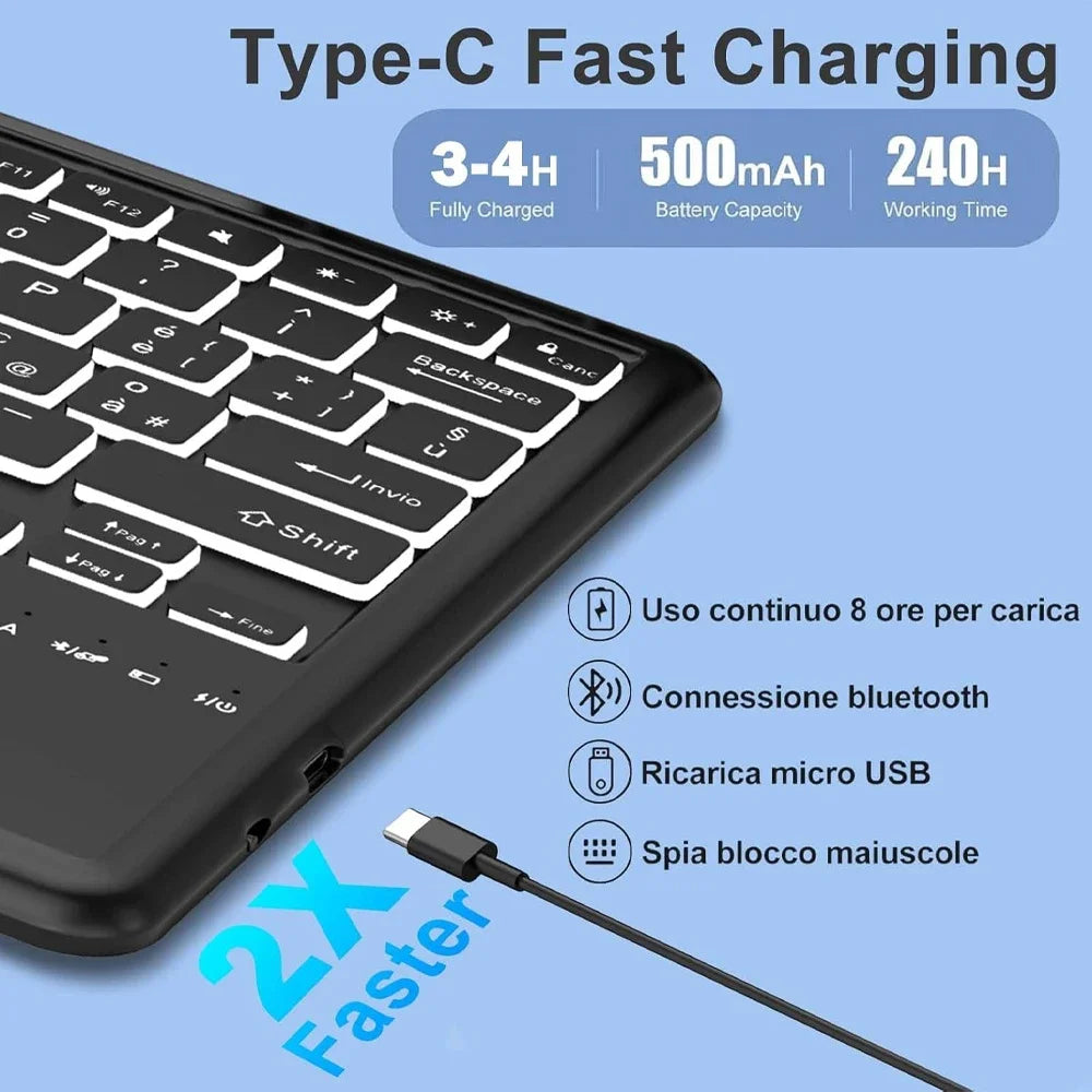 Case for Redmi Pad Pro/Redmi Pad 2 Pro 12.1 inch For Xiaomi Poco Pad 12.1 lnch Keyboard Case with Detachable Bluetooth Keyboard