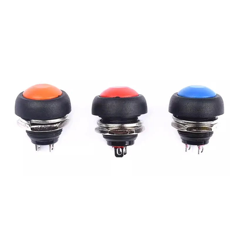 1-10PCS PBS-33B 12MM Small Pushbutton Switches Waterproof Switch Self-resetting Round Without Locking PBS-33B Push button switch