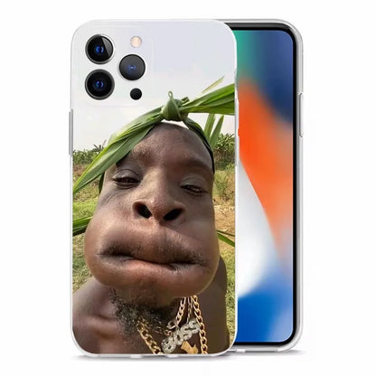 Ugly Man Funny Phone Case For iPhone 15,14,13,12,11 Plus,Pro,Max,XR,XS,X,7,8 Plus,SE,Mini Transparent Shell