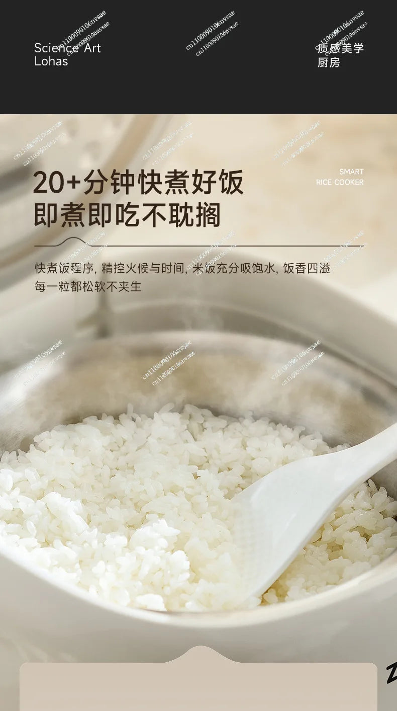 Rice cooker stainless steel 0 coated 3-4 people mini household rice soup separation 2-3 people rice cooker