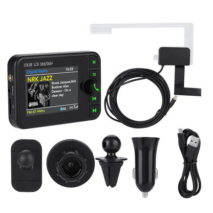 Stereo Digital Broadcast 2.4Inch LCD Color Screen Radio Receiver Bluetooth 5.0 DAB/DAB+ Digital Radio MP3 FM Transmitter for Car