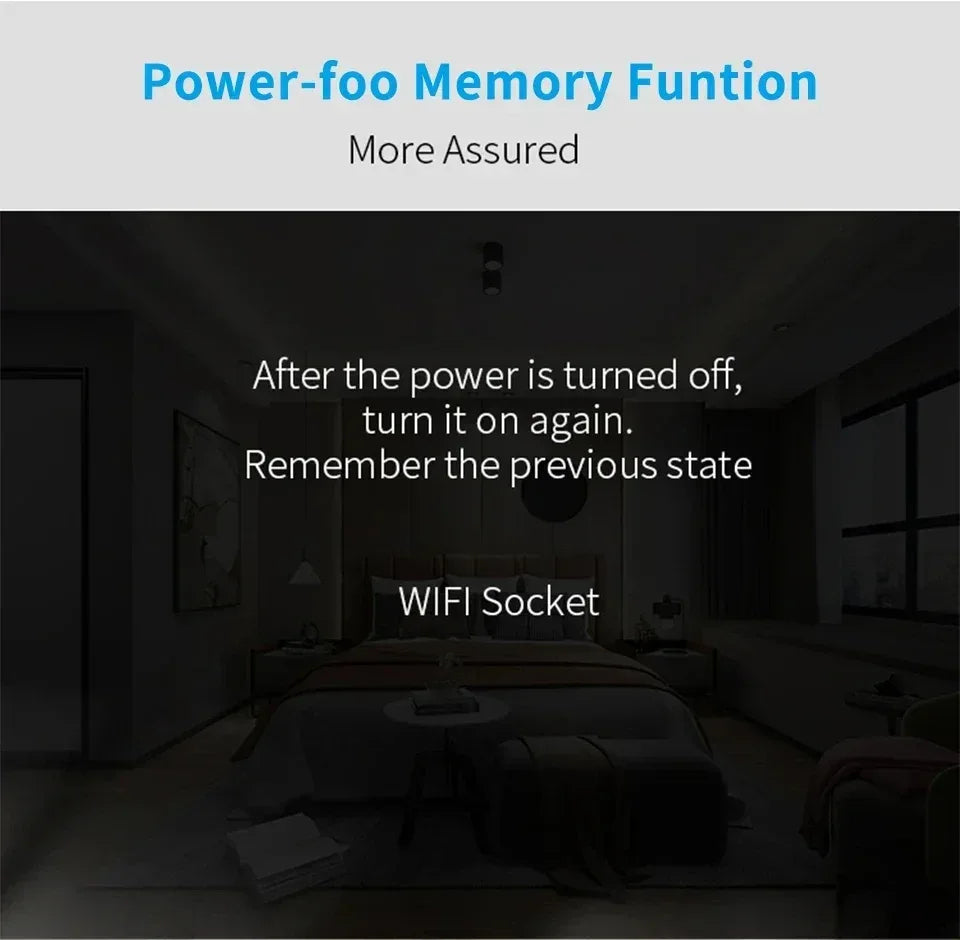Tuay Smart Socket EU 16A 20A WiFi Smart Plug with Power Monitoring Smart Life APP Remote Control Support Google Assistant Alexa