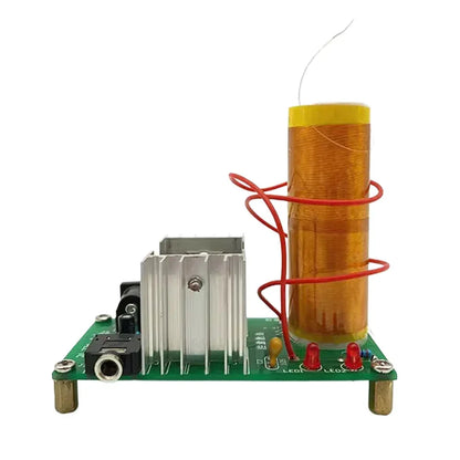 Mini Tesla Coil DIY Electronic Kit Mini Music for Tesla Coil Plasma Speaker Arc Experiment Wireless Transmission DC15-24V 15W 2A