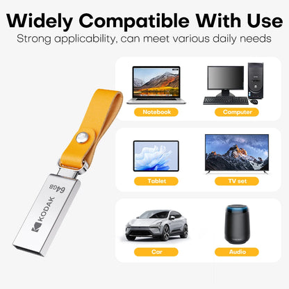 KODAK USB 2.0 Flash Drive 128GB 64GB 32GB Pen Drive Waterproof Mini Memory Stick Leather Metal U Disk