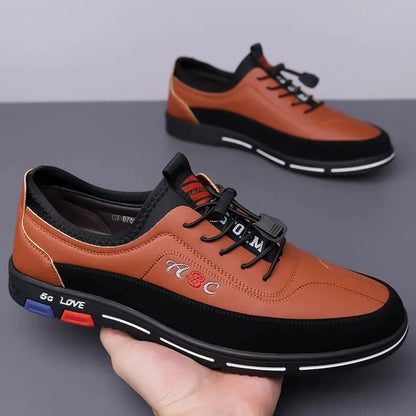 Extra Large Men's Shoes Casual Soft Bottom Leather Spring Autumn New Style 46 47 48 Trendy Shoes Comfortable Rubber Sole