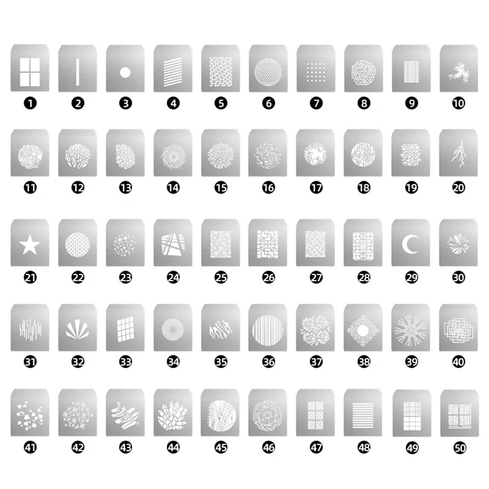 SOONPHO Conical Snoots Graphic Cards for OT1 OT1PRO Projection Film  DIY Shape Insert Photography Background Match Godox Lights