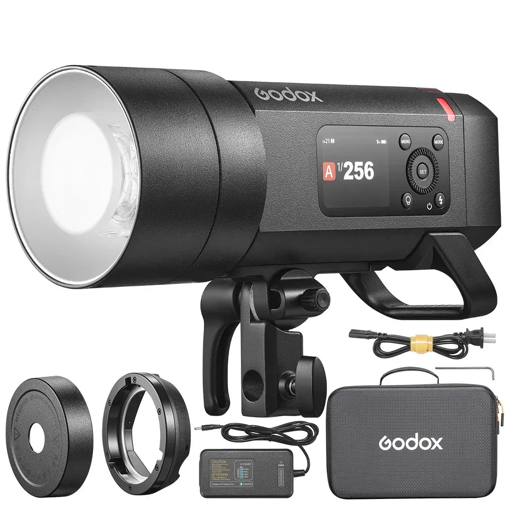 Godox AD II Series Out-door TTL Flash AD100/200/300/400/600PROII For Nikon Canon Sony Fuji Olympus LED Modeling Lamp