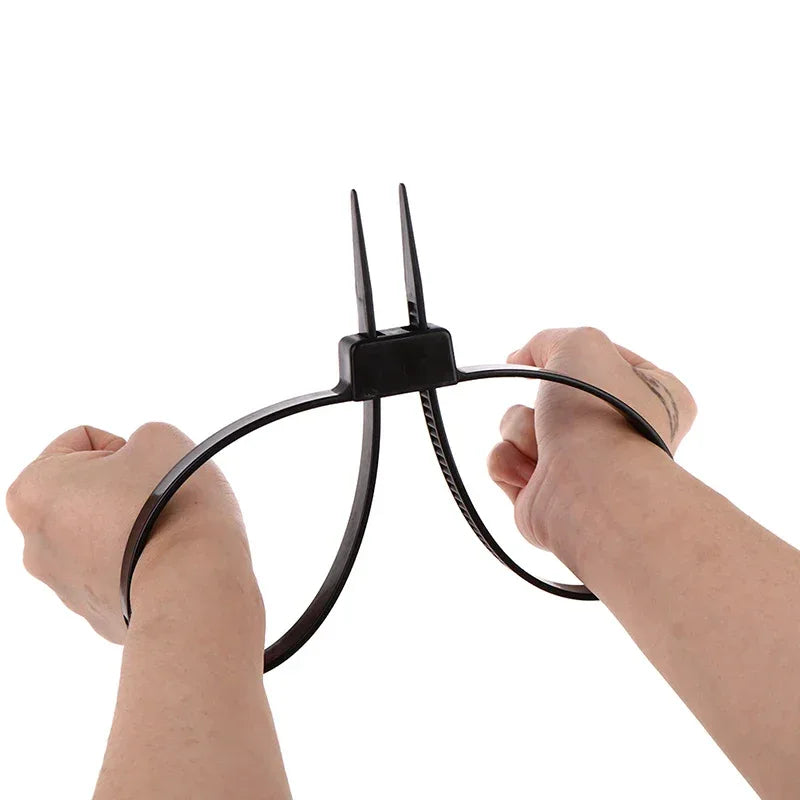 1Pc Plastic Police Handcuffs Double Flex Cuff Handcuffs Zip Tie Nylon Cable Ties