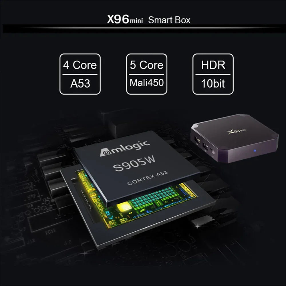 2026 4K UHD HDR 10+ Smart Tv Box Android 10 X96 Mini 4G WiFi TV Stick S905W Quad Core 1+8GB Multimedia Player TV Box