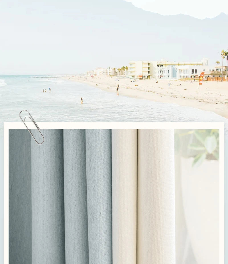 Minimalist Children's Room Drapes Large Area Bedroom Blackout Curtain Home Balcony Bay Window Curtains Modern Living Room Drape