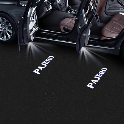 2X LED Car Door Courtesy Welcome Lamp Ghost Shadow Light Bulbs Accessories For Mitsubishi Pajero V87 V93 V97 V80 Montero Grandis