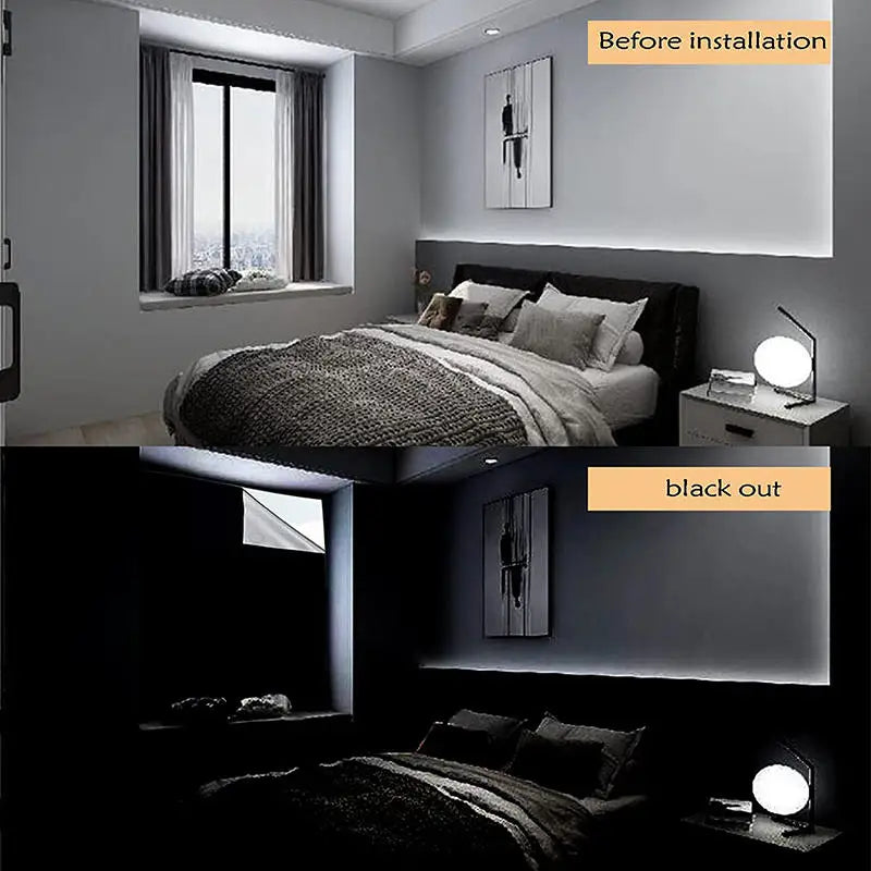 Universal Blackout Curtain Removable Portable Travel Blocking Darkest Window Film Cloth Temporary DIY No Drill Curtains