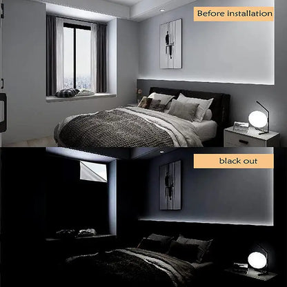 Universal Blackout Curtain Removable Portable Travel Blocking Darkest Window Film Cloth Temporary DIY No Drill Curtains
