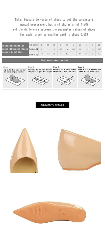 Patent Leather Women Flats Lady Sexy Evening Party Slip On Flat Shoes Women Sharp Pointed Low Heel Shoes Leisure Female Shoes