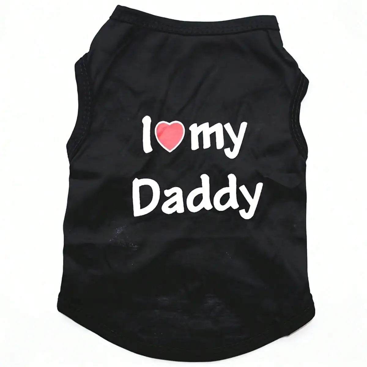 Dog Vest, "I Love My Daddy" Puppy T-Shirt, Summer Sleeveless Vest, Pet Clothing