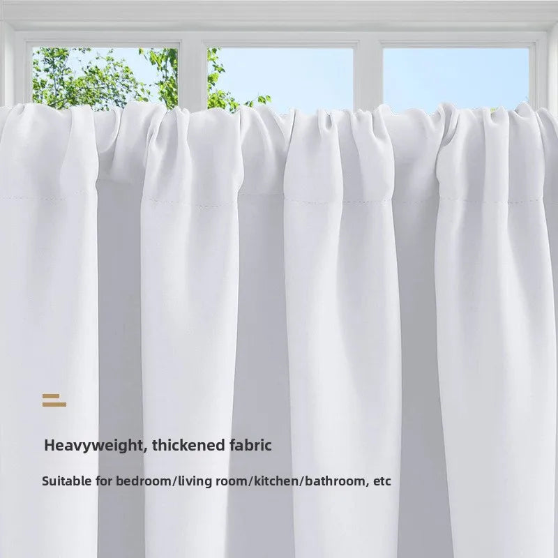 Modern Simple New Solid Color High-precision Short Curtain Finished Blackout Curtain Kitchen Partition Curtain Coffee Curtain.