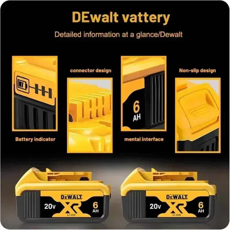 30 100% Original DeWalt 20V/60V 2.0Ah-9.0Ah MAX Battery Power Tool Replacement For DCB184 DCB181 DCB182 DCB200 Battery