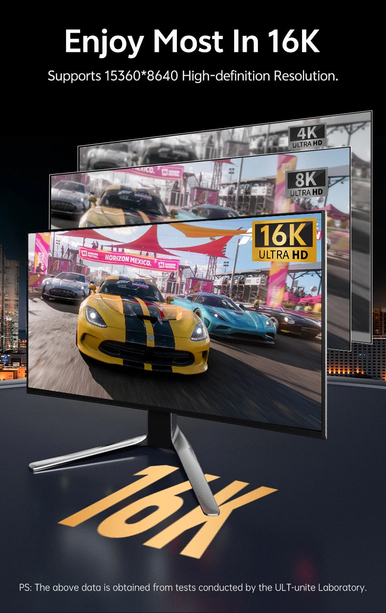 DP 2.1 Cable VESA Certified 16K DisplayPort Cable 3m 80Gbps 8K120Hz FreeSync G-Sync VRR Display Port Cord for AMD RX7000