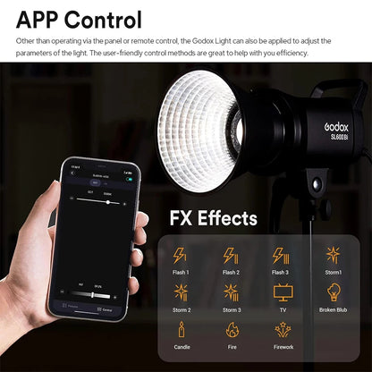 Godox SL60IID SL60IIBi 75W Daylight Bi-color LED Video Light with Bowens Mount for Camera Photography Fill Light CRI 96 TLCI 97