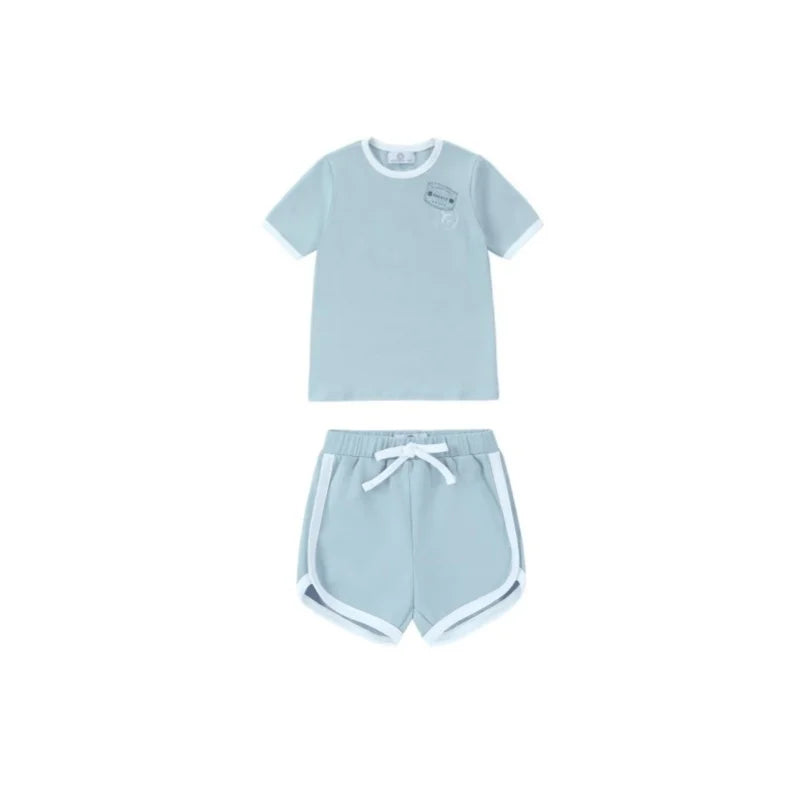 AP SS26 Ringer stamp jersey cotton collection summer boys girls fashion casual clothing dress set shirt family matching clothes