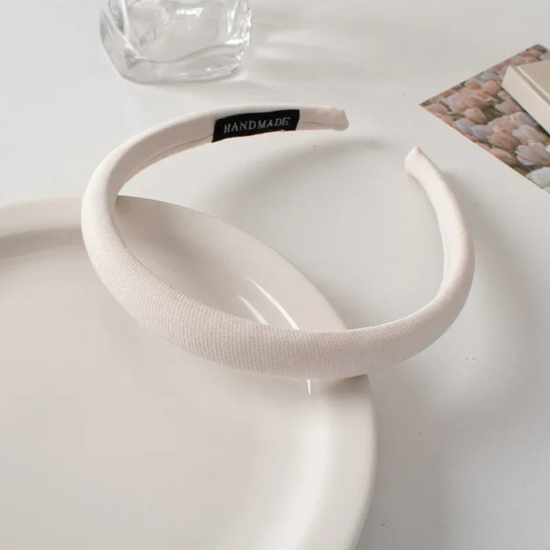 Thin Sponge Hairband 2024 Spring Summer Women's Girls Elegant Head Band Makeup Face Wash Hair Hoop Fashion Hair Accessories